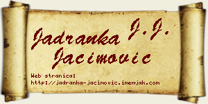 Jadranka Jaćimović vizit kartica